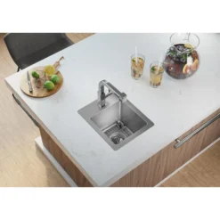 Elkay Crosstown 13" Stainless Steel Bar Sink Kit, Polished Satin, ECTSR13169TBG3