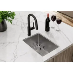 Elkay Crosstown 14" Stainless Steel Bar Sink, Polished Satin, ECTRU12179TC