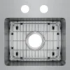 Elkay Crosstown 15" Stainless Steel Bar Sink Kit, Polished Satin, 2 Faucet Holes, ECTSR15159TBG2
