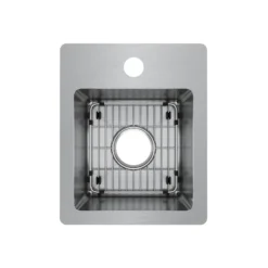Elkay Crosstown 13" Stainless Steel Bar Sink Kit, Polished Satin, ECTSR13169TBG1