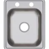 Elkay Dayton 17" Stainless Steel Bar Sink, Satin, 2 Faucet Hole, D117212