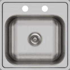 Elkay Dayton 15" Stainless Steel Bar Sink Kit, Satin, KP211515C