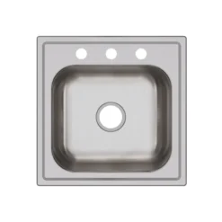 Elkay Dayton 20" Stainless Steel Laundry Sink, Premium Highlighted Satin, 3 Faucet Hole, DPC12020103