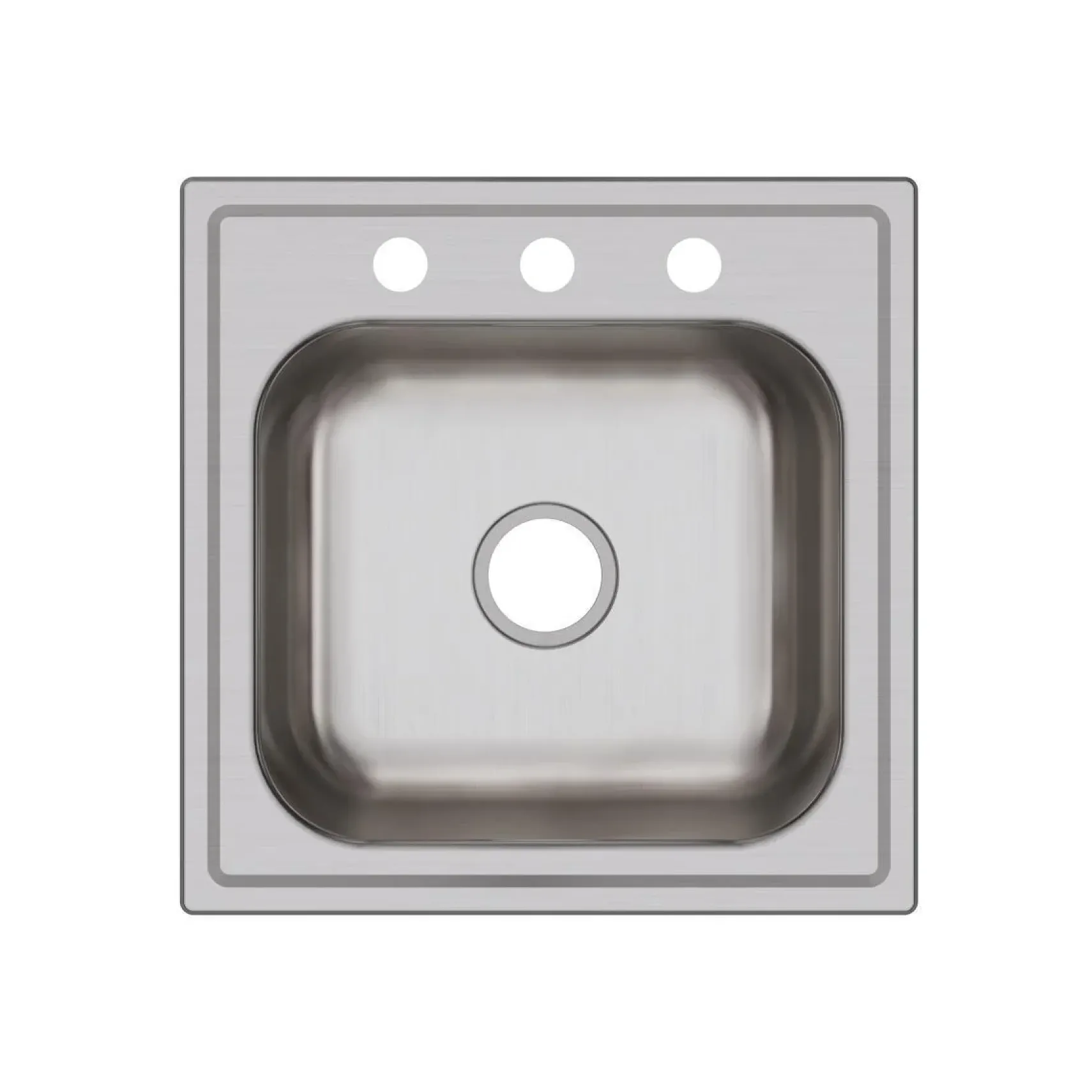 Elkay Dayton 20" Stainless Steel Laundry Sink, Premium Highlighted Satin, 3 Faucet Hole, DPC12020103