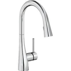 Elkay Forward Only Lever Handle Pull-down Spray Spout Brass ADA Kitchen Faucet, Chrome, LKGT4083CR