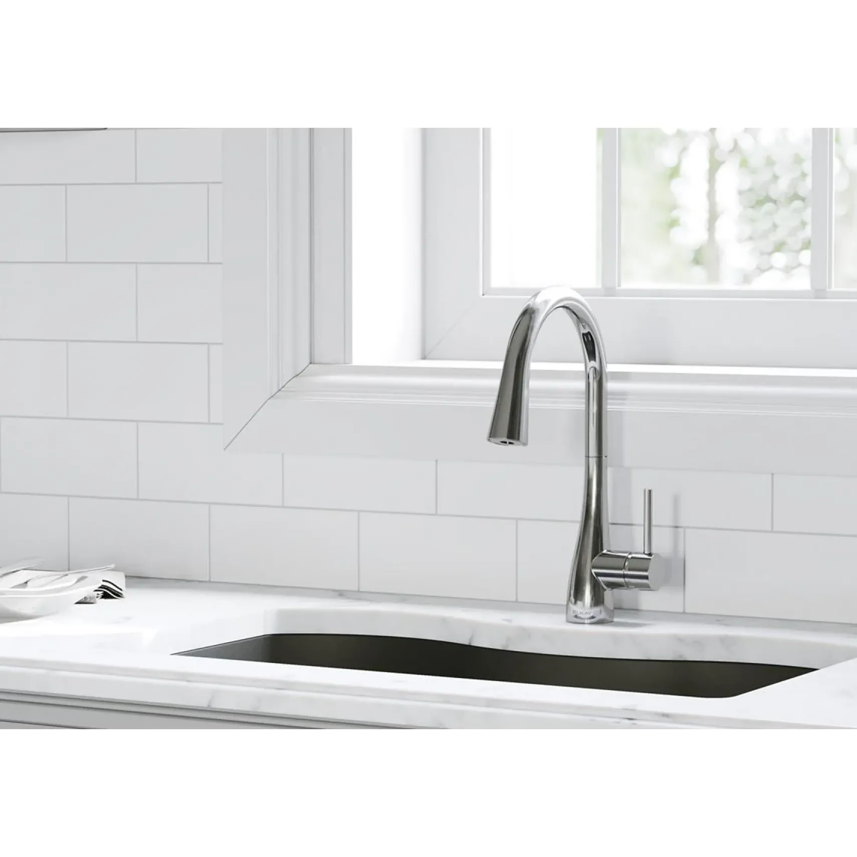 Elkay Forward Only Lever Handle Pull-down Spray Spout Brass ADA Kitchen Faucet, Chrome, LKGT4083CR