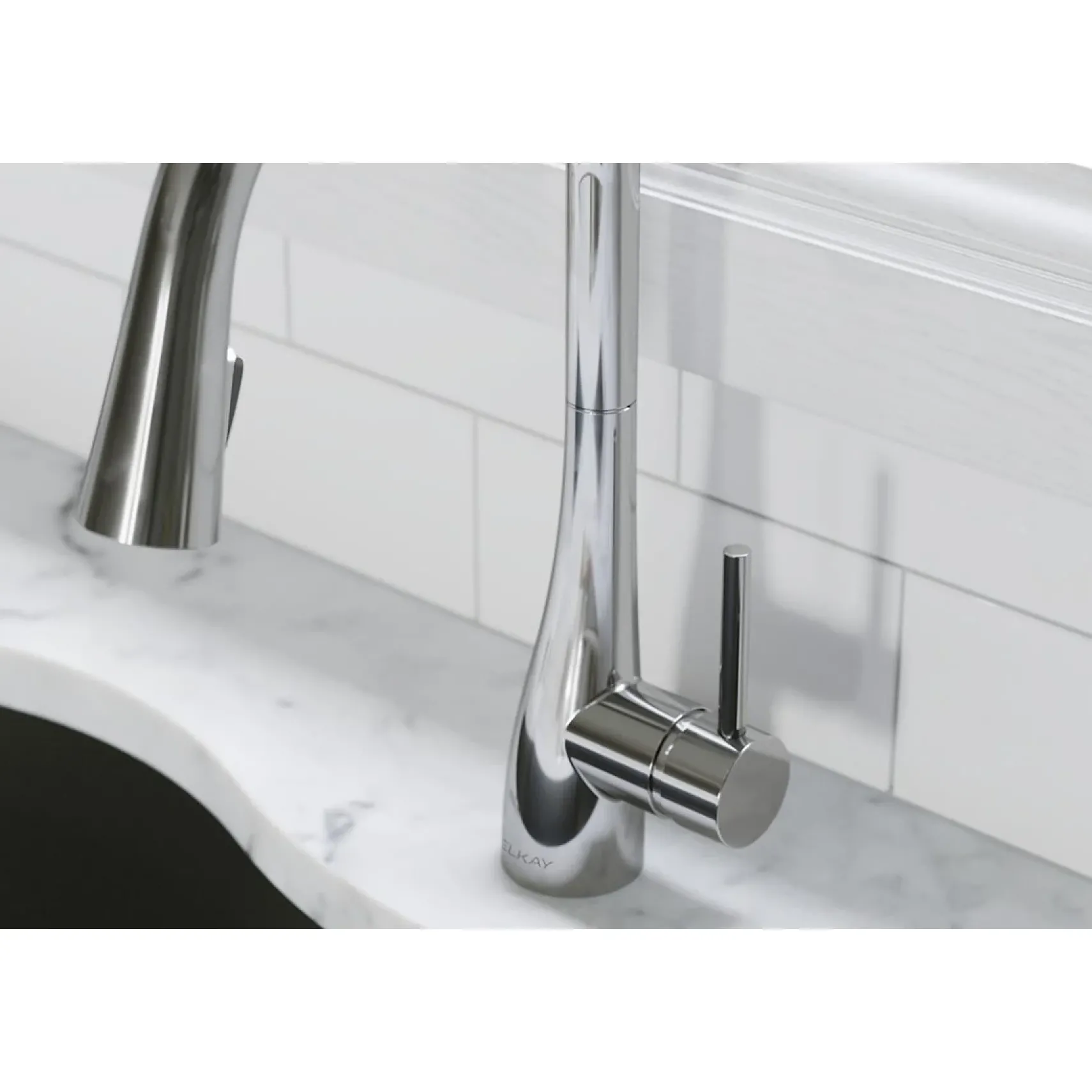 Elkay Forward Only Lever Handle Pull-down Spray Spout Brass ADA Kitchen Faucet, Chrome, LKGT4083CR