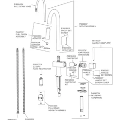 Elkay LKAV1031CR Avado Single Hole Kitchen Faucet with Pull-down Spray and Lever Handle Chrome