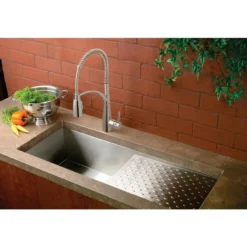 Elkay LKAV4061CR Avado Single Hole Kitchen Faucet with Semi-Professional Spout Forward Only Lever Handle Chrome