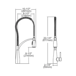 Elkay LKAV4061LS Avado Single Hole Kitchen Faucet with Semi-Professional Spout Forward Only Lever Handle Lustrous Steel