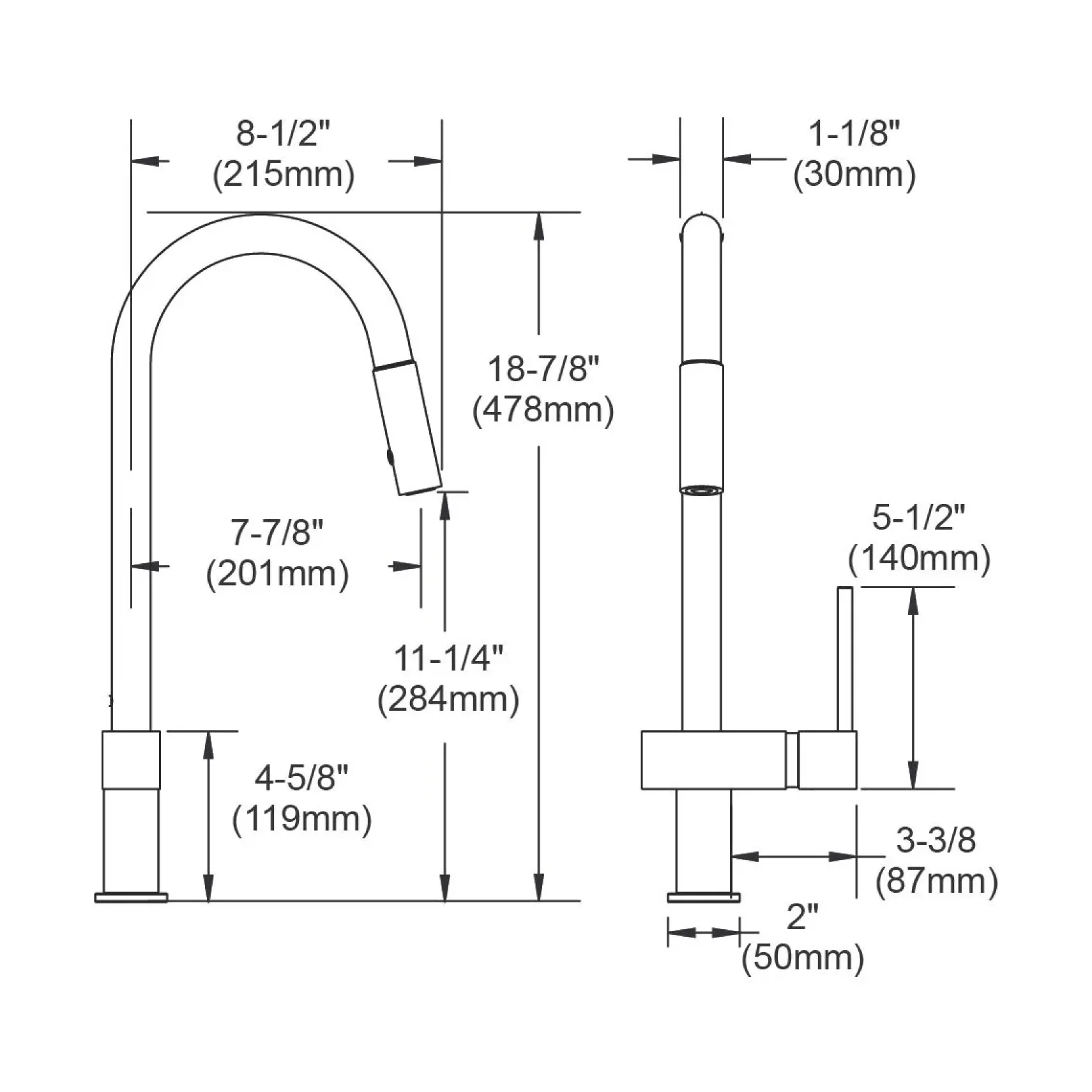 Elkay LKAV1031NK Avado Single Hole Kitchen Faucet with Pull-down Spray and Lever Handle Brushed Nickel