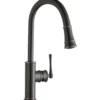 Elkay LKEC2031AS Explore Single Hole Kitchen Faucet with Pull-down Spray and Forward Only Lever Handle Antique Steel