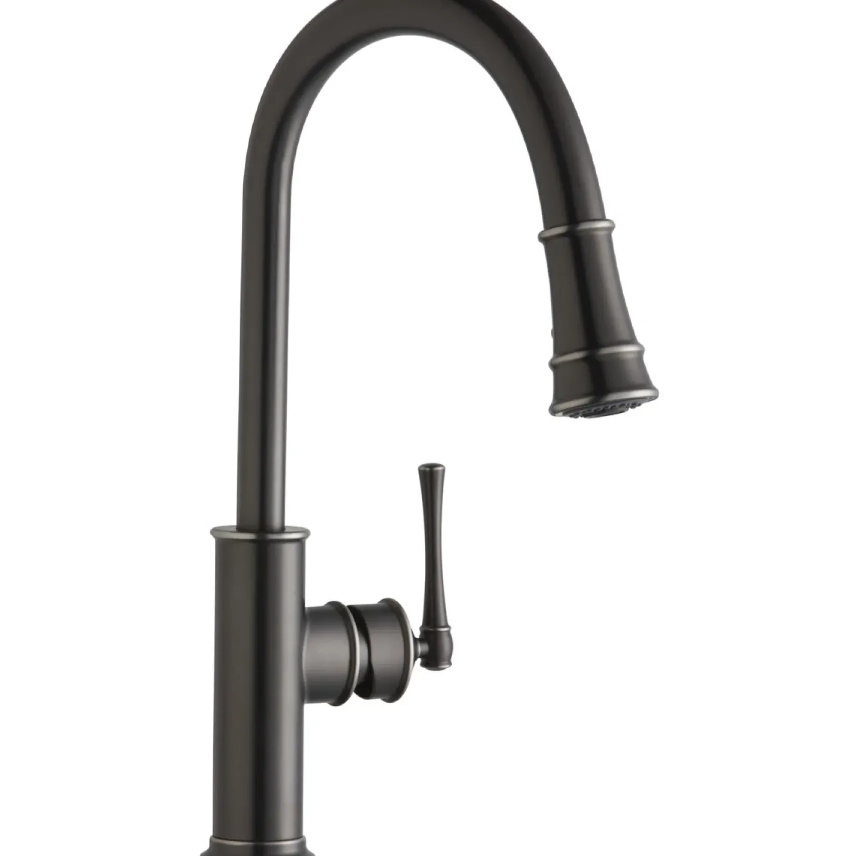 Elkay LKEC2031AS Explore Single Hole Kitchen Faucet with Pull-down Spray and Forward Only Lever Handle Antique Steel