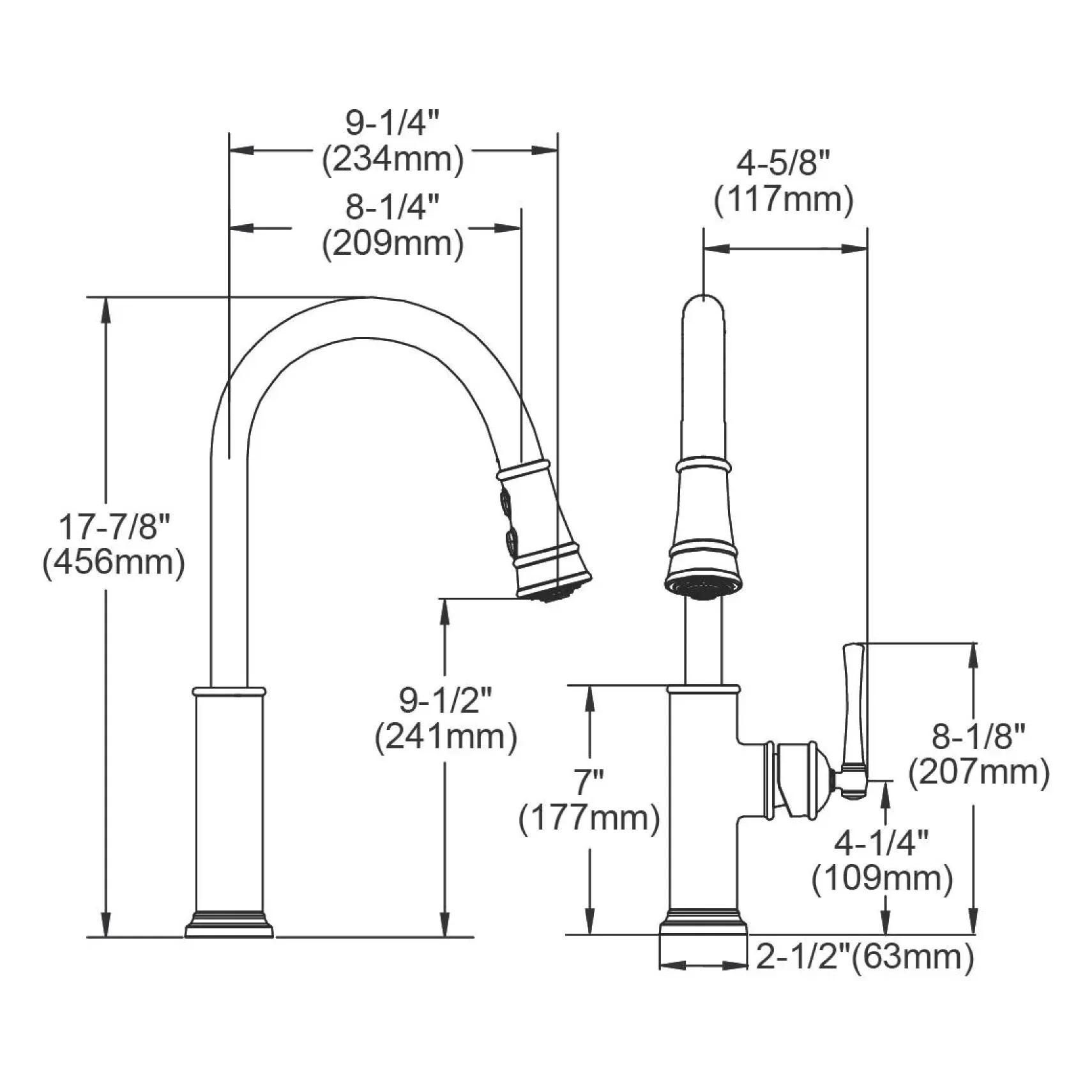 Elkay LKEC2031CR Explore Single Hole Kitchen Faucet with Pull-down Spray and Forward Only Lever Handle Chrome