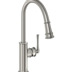 Elkay LKEC2031LS Explore Single Hole Kitchen Faucet with Pull-down Spray and Forward Only Lever Handle Lustrous Steel