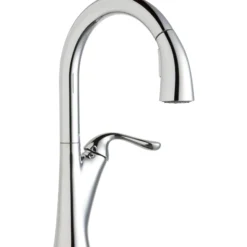 Elkay LKHA4031CR Harmony Single Hole Kitchen Faucet with Pull-down Spray and Forward Only Lever Handle Chrome