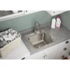Elkay Lustertone 20" Stainless Steel Laundry Sink, Lustrous Satin, 1 Faucet Hole, DLR1919101