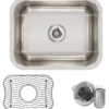 Elkay Lustertone Classic 15" Stainless Steel Bar Sink Kit, Lustrous Satin, ELUH129DBG