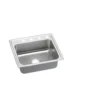 Elkay Lustertone Classic 25" Drop In/Topmount Stainless Steel ADA Kitchen Sink, Lustrous Satin, 3 Faucet Holes, LRADQ2521603