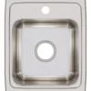 Elkay Lustertone Classic 15" Stainless Steel Bar Sink, Lustrous Satin, 1 Faucet Hole, LR15171
