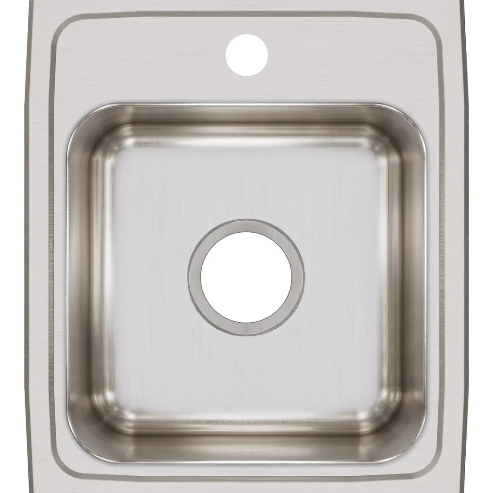 Elkay Lustertone Classic 15" Stainless Steel Bar Sink, Lustrous Satin, 1 Faucet Hole, LR15171