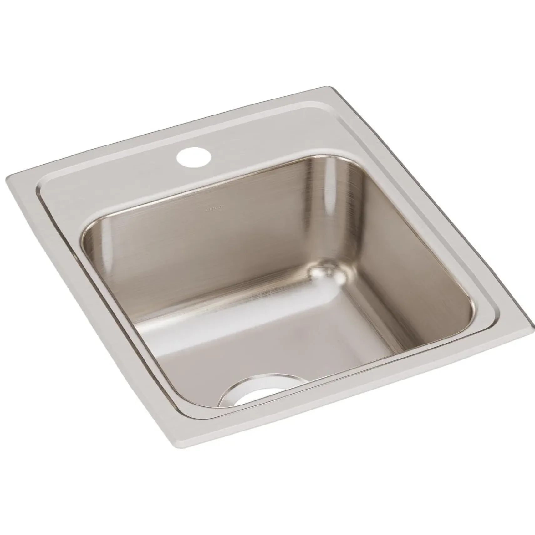 Elkay Lustertone Classic 15" Stainless Steel Bar Sink, Lustrous Satin, 1 Faucet Hole, LR15171