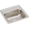Elkay Lustertone Classic 15" Rectangular Stainless Steel ADA Bar/Prep Sink, Lustrous Satin, No Faucet Hole, BLR15600