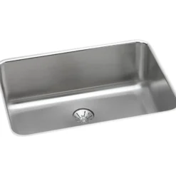 Elkay Lustertone Classic 27" Stainless Steel Kitchen Sink, 18 Gauge, Lustrous Satin, ELUH241610PD