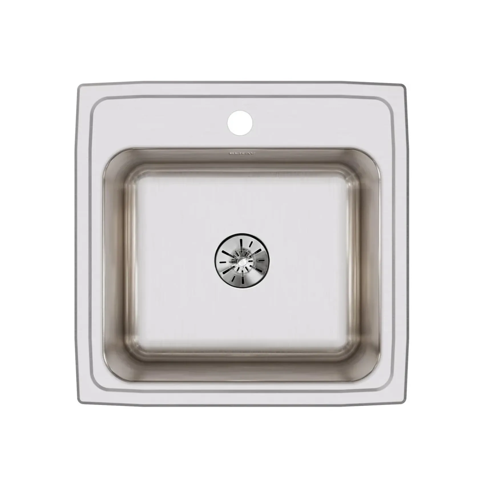 Elkay Lustertone Classic 20" Drop In/Topmount Stainless Steel Laundry/Utility Sink, Lustrous Satin, 1 Faucet Hole, DLR191910PD1