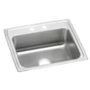 Elkay Lustertone Classic 22" Drop In/Topmount Stainless Steel ADA Kitchen Sink, Lustrous Satin, MR2 Faucet Holes, LRAD221940MR2