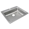 Elkay Lustertone Classic 25" Drop In/Topmount Stainless Steel ADA Kitchen Sink, Lustrous Satin, 3 Faucet Holes, LRAD2522603