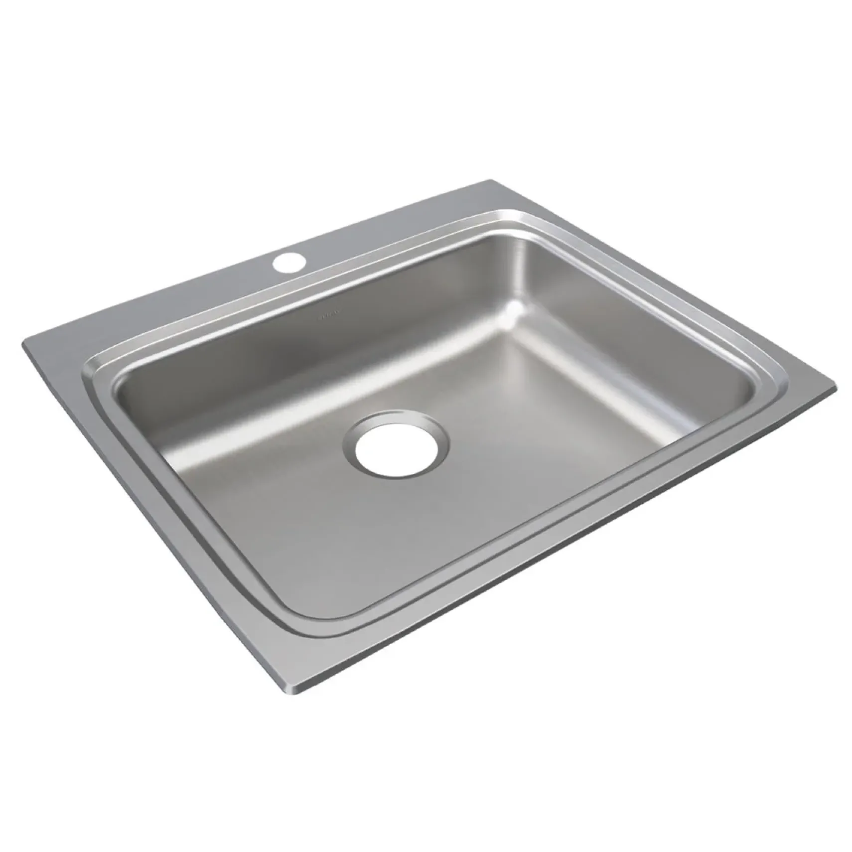 Elkay Lustertone Classic 25" Drop In/Topmount Stainless Steel ADA Kitchen Sink, Lustrous Satin, 3 Faucet Holes, LRAD2522603