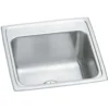 Elkay Lustertone Classic 20" Drop In/Topmount Stainless Steel Laundry/Utility Sink, Lustrous Satin, No Faucet Hole, DLR191910PD0