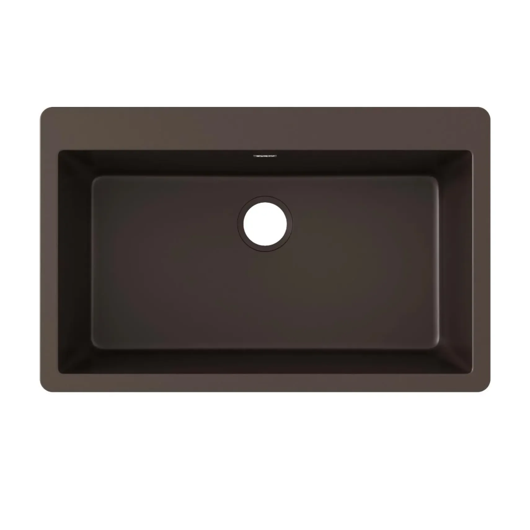 Elkay Quartz Classic 33" Drop In/Topmount Quartz Kitchen Sink, Mocha, 5 Pre-scored Faucet Holes, ELGR13322MC0