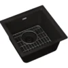 Elkay Quartz Classic 16" Rectangular Quartz Bar/Prep Sink Kit, Black, ELG1616BK0C
