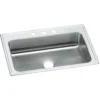 Elkay Celebrity 33" Drop In/Topmount Stainless Steel Kitchen Sink, Brushed Satin, 3 Faucet Holes, PSRS33223