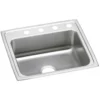 Elkay Celebrity 25" Drop In/Topmount Stainless Steel Kitchen Sink, Brushed Satin, 4 Faucet Holes, PSR25224