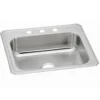 Elkay Celebrity 25" Drop In/Topmount Stainless Steel Kitchen Sink, Brushed Satin, 3 Faucet Holes, CR25213