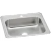 Elkay Celebrity 25" Drop In/Topmount Stainless Steel Kitchen Sink, Brushed Satin, 1 Faucet Hole, CR25221