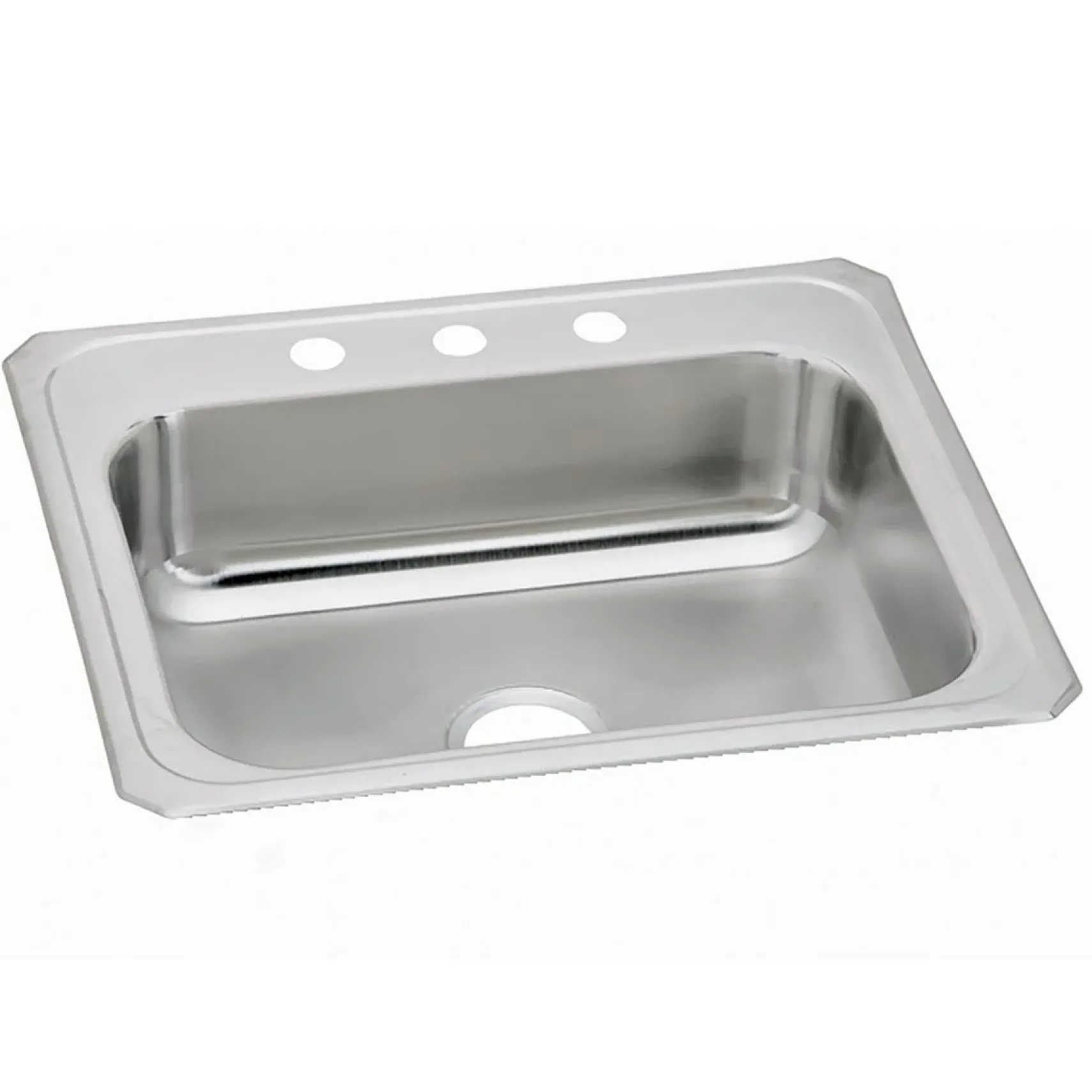 Elkay Celebrity 25" Drop In/Topmount Stainless Steel Kitchen Sink, Brushed Satin, 1 Faucet Hole, CR25211