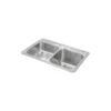 Elkay Celebrity 33" Drop In/Topmount Stainless Steel Kitchen Sink, 50/50 Double Bowl, Brushed Satin, 3 Faucet Holes, STCR3322R3