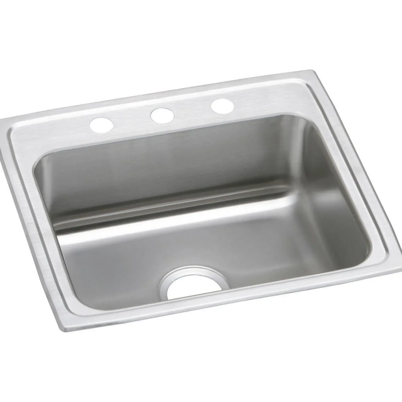 Elkay Celebrity 22" Stainless Steel Kitchen Sink, 20 Gauge, Brushed Satin, 3 Faucet Hole, PSR22193
