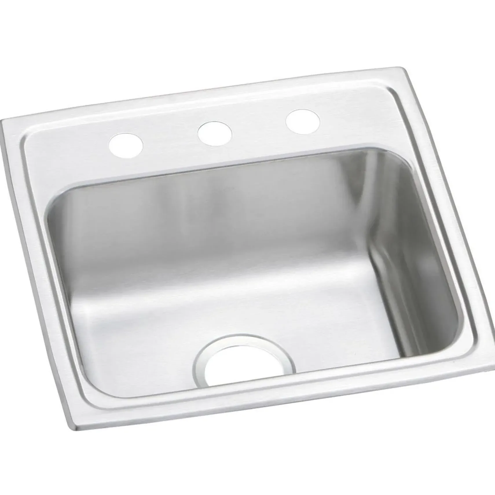 Elkay Celebrity 19" Stainless Steel Kitchen Sink, 20 Gauge, Brushed Satin, 3 Faucet Hole, PSR19183