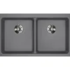 Elkay Classic 33" Quartz Kitchen Sink, 50/50 Double Bowl, Greystone, ELGUAD3319PDGS0