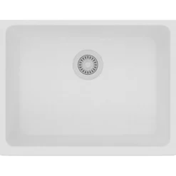 Elkay Classic 25" Quartz Kitchen Sink, White, ELGU2522WH0
