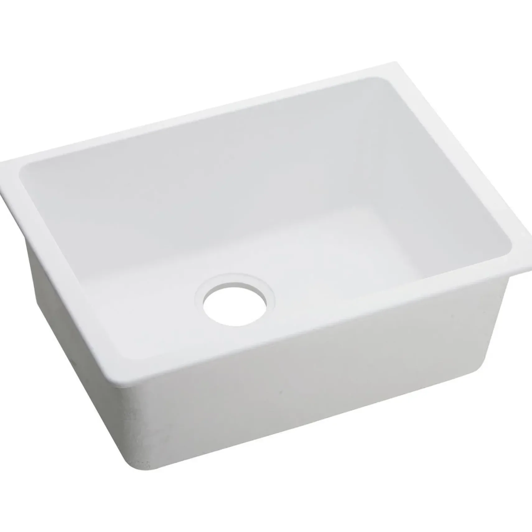 Elkay Classic 25" Quartz Kitchen Sink, White, ELGU2522WH0
