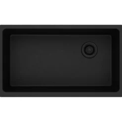 Elkay Classic 33" Quartz Kitchen Sink, Black, ELGU13322BK0