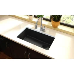 Elkay Classic 33" Quartz Kitchen Sink, Black, ELGU13322BK0
