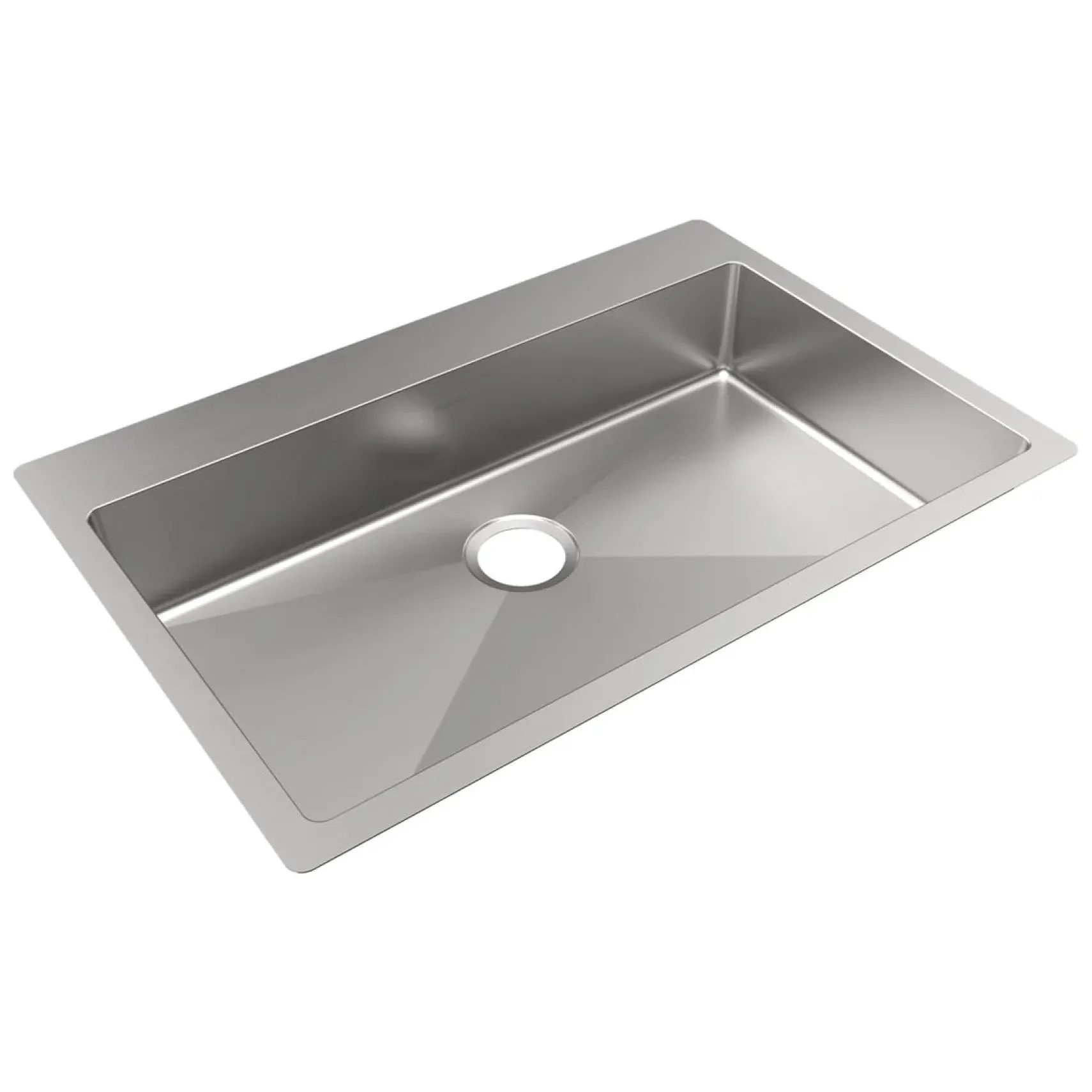 Elkay Crosstown 33" Dual Mount Stainless Steel ADA Kitchen Sink, Polished Satin, No Faucet Hole, ECTSRSAD3322600