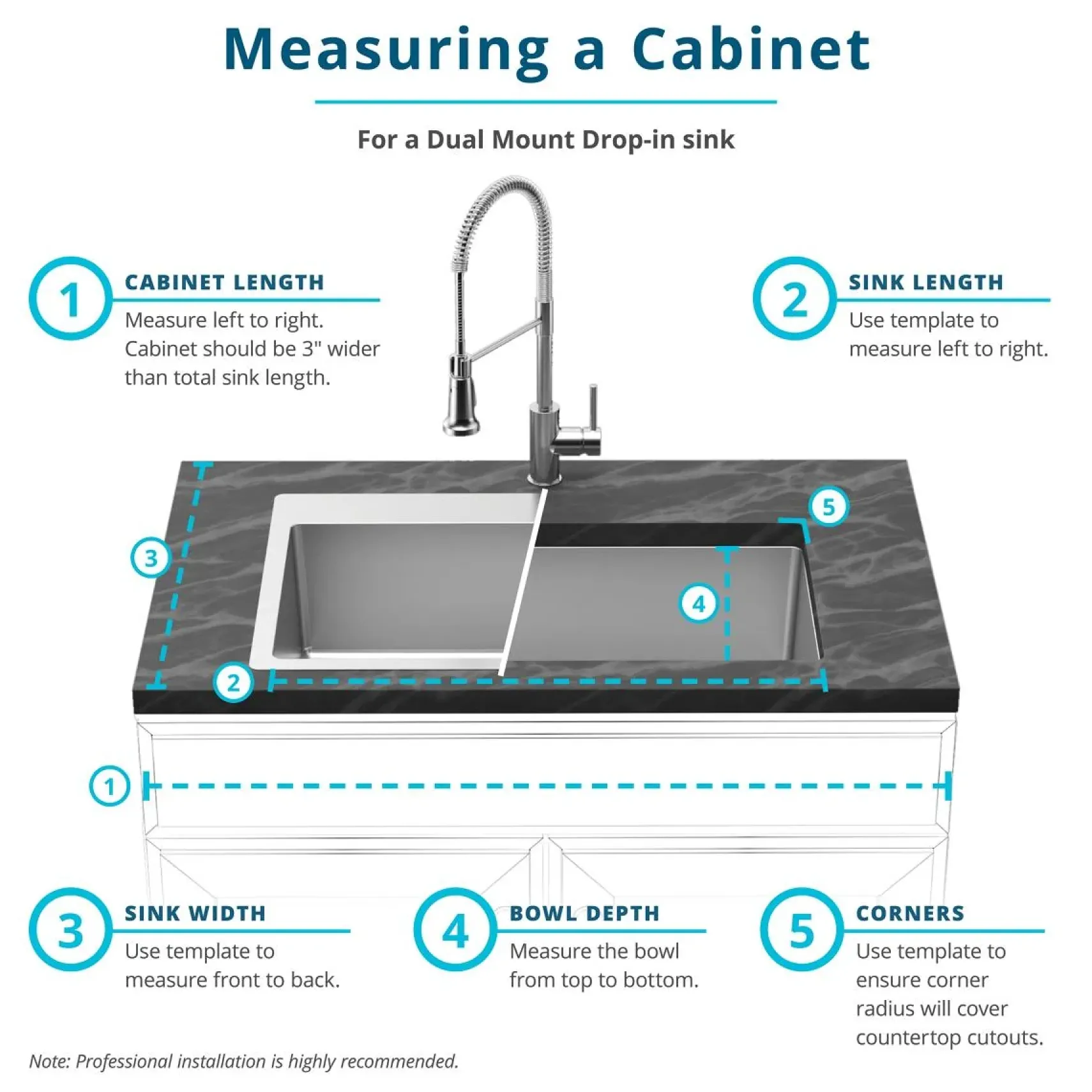 Elkay Crosstown 33" Dual Mount Stainless Steel Kitchen Sink Kit with Faucet, Polished Satin, 1 Faucet Hole, ECTSRS33229TFC